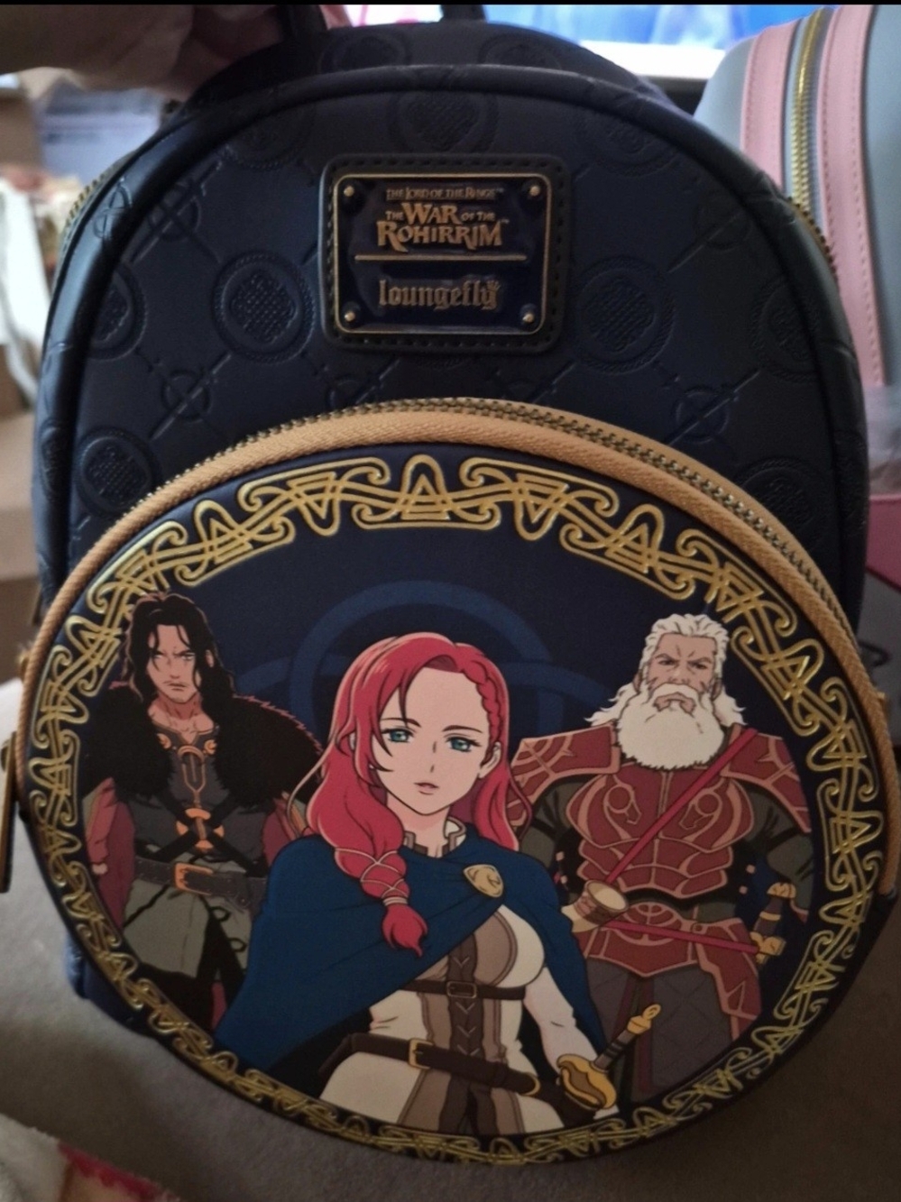 Loungefly Navy Blue War of the Rohirrim Mini Backpack with Detachable Belt Bag